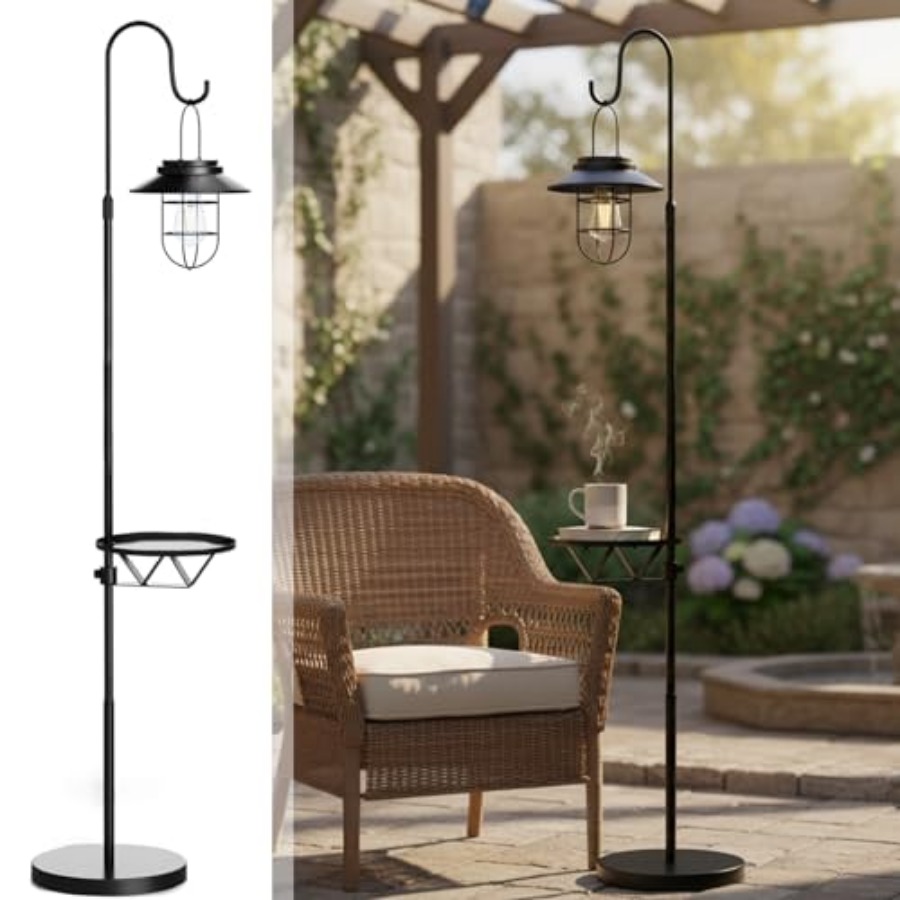 Outdoor Lighting Waterproof - Solar Floor Lamp with Table, 60