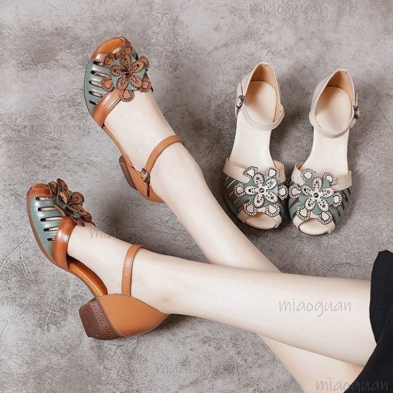 Outdoor Lighting Vintage - Women's Vintage Peep Toe Gladiator Sandals