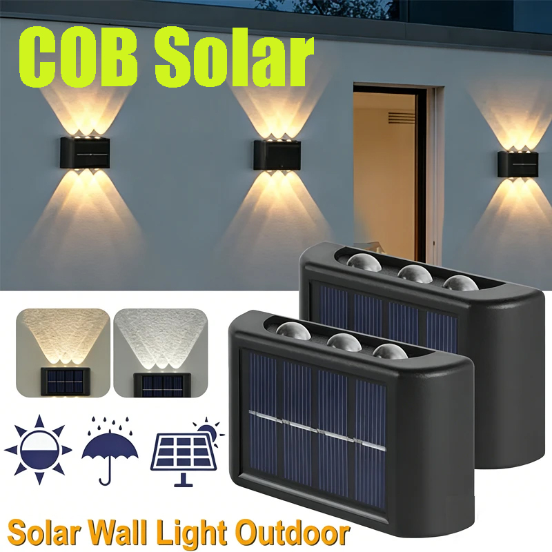 Outdoor Lighting Waterproof - COB Solar Wall Lamp Outdoor Waterproof