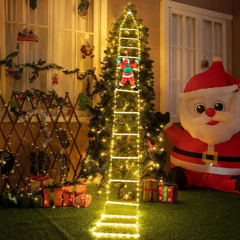 Outdoor Lighting And Decor - LED Christmas Lights Christmas Decorative Ladder