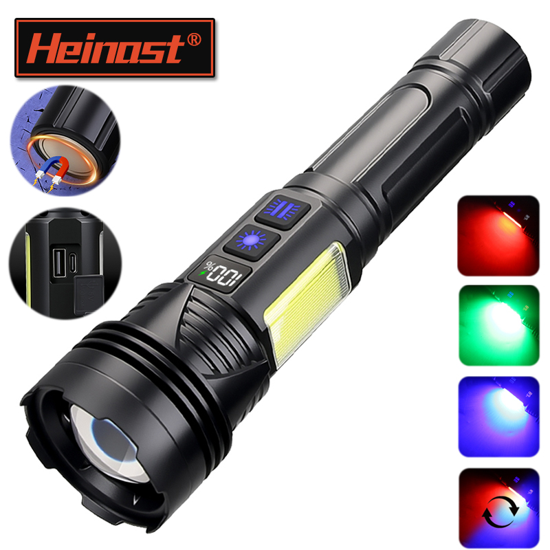 Outdoor Lighting Lowes - Powerful LED Handheld Flashlight USB Rechargeable