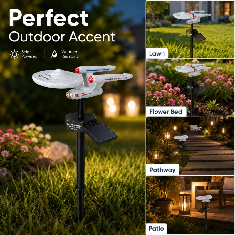 Star Trek USS Enterprise Solar - Outdoor Lighting Company ulasan dan harga