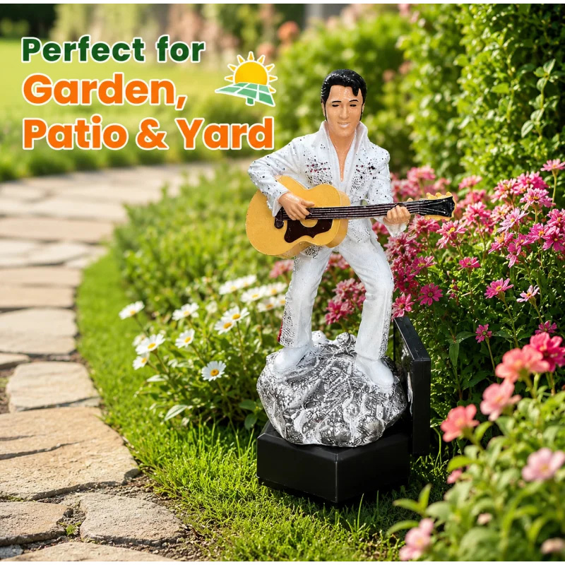 Elvis Solar Garden Statue Ligh - Outdoor Lighting Vintage ulasan dan harga