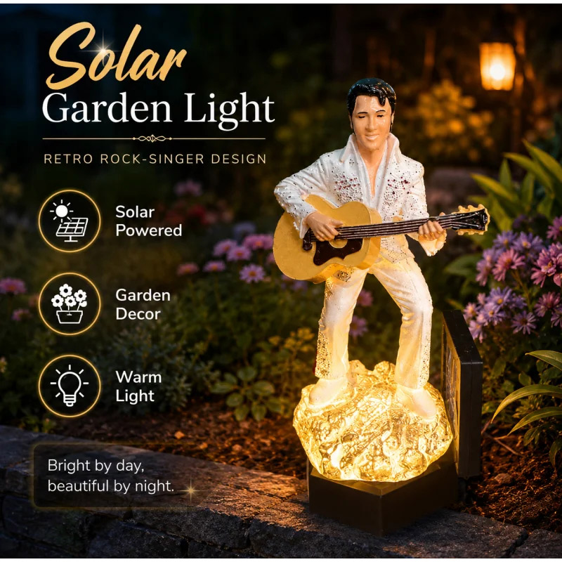 Elvis Solar Garden Statue Ligh - Outdoor Lighting Vintage ulasan dan harga