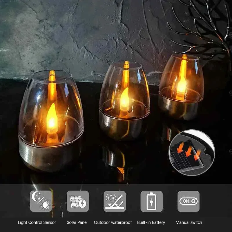 LED Solar Candles Light Flamel - Outdoor Lighting Company ulasan dan harga