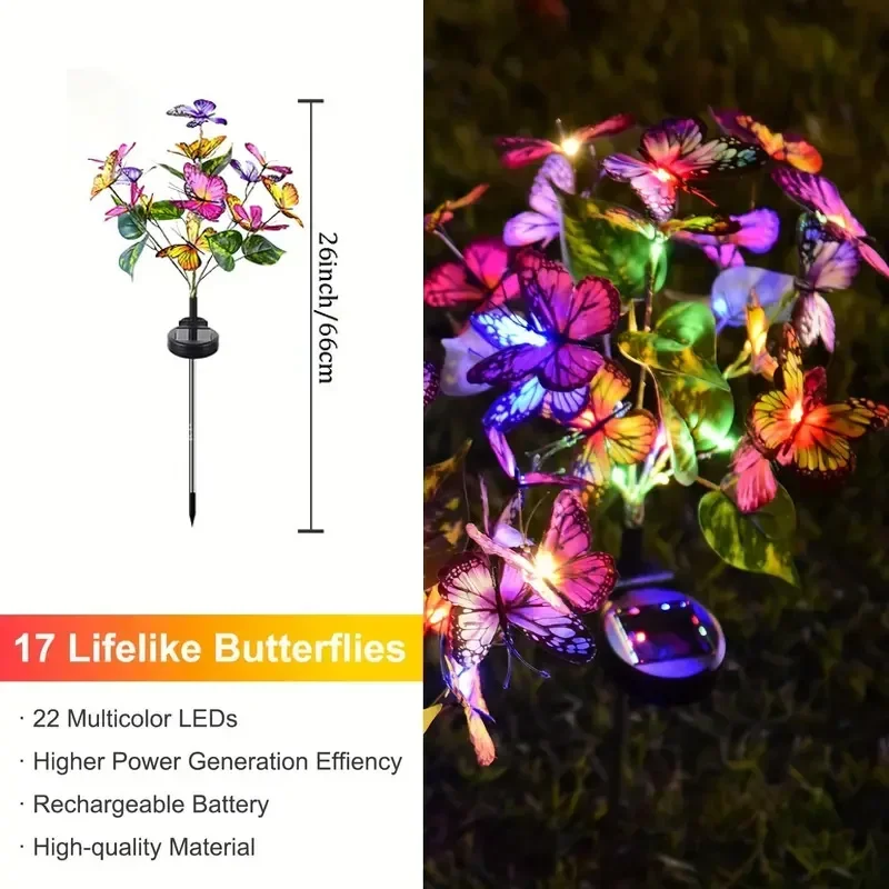 Solar LED Butterfly Garden Lig - Outdoor Lighting Company ulasan dan harga