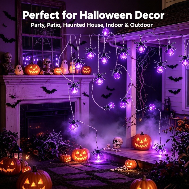 Battery Powered Spider LED Str - Outdoor Lighting And Decor ulasan dan harga