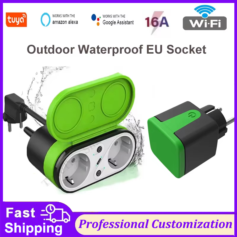 Tuya EU 16A Wifi Smart Outdoor - Outdoor Lighting Timer ulasan dan harga