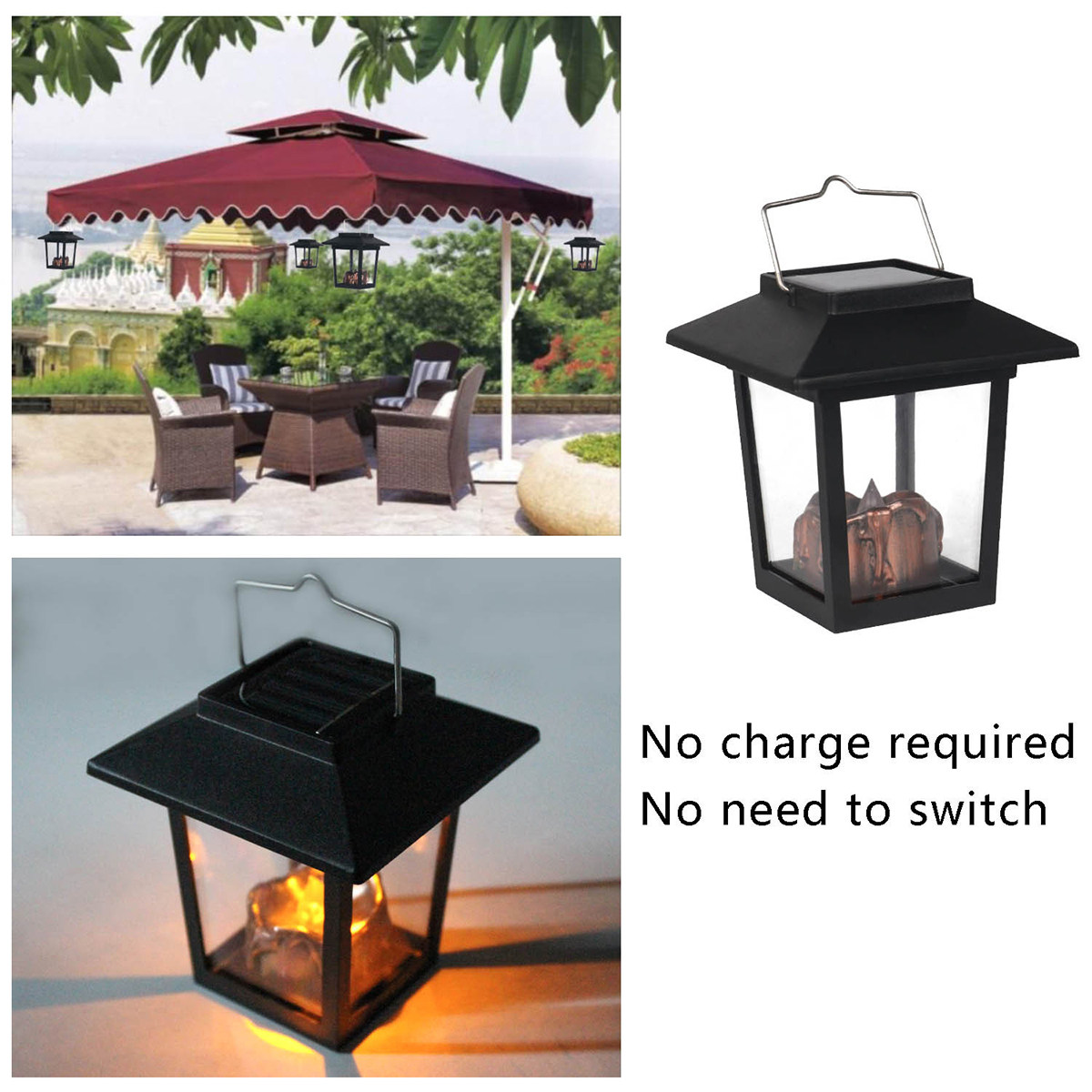 3Pcs Waterproof Solar Lantern  - Outdoor Lighting Vintage ulasan dan harga