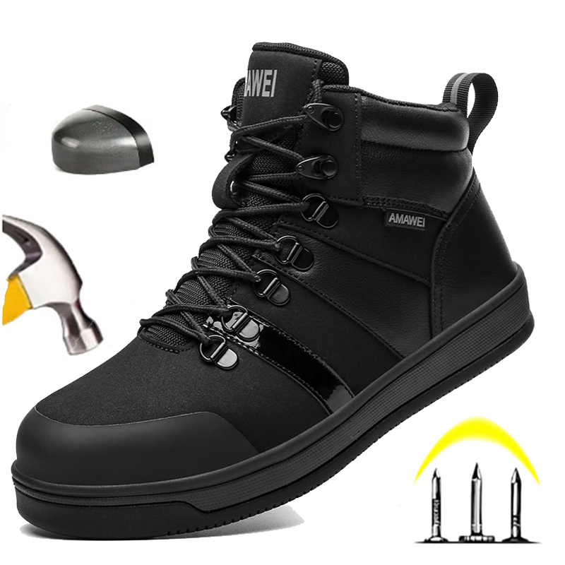 MenSteel Toe Safety Work Boots - Outdoor Lighting Round ulasan dan harga