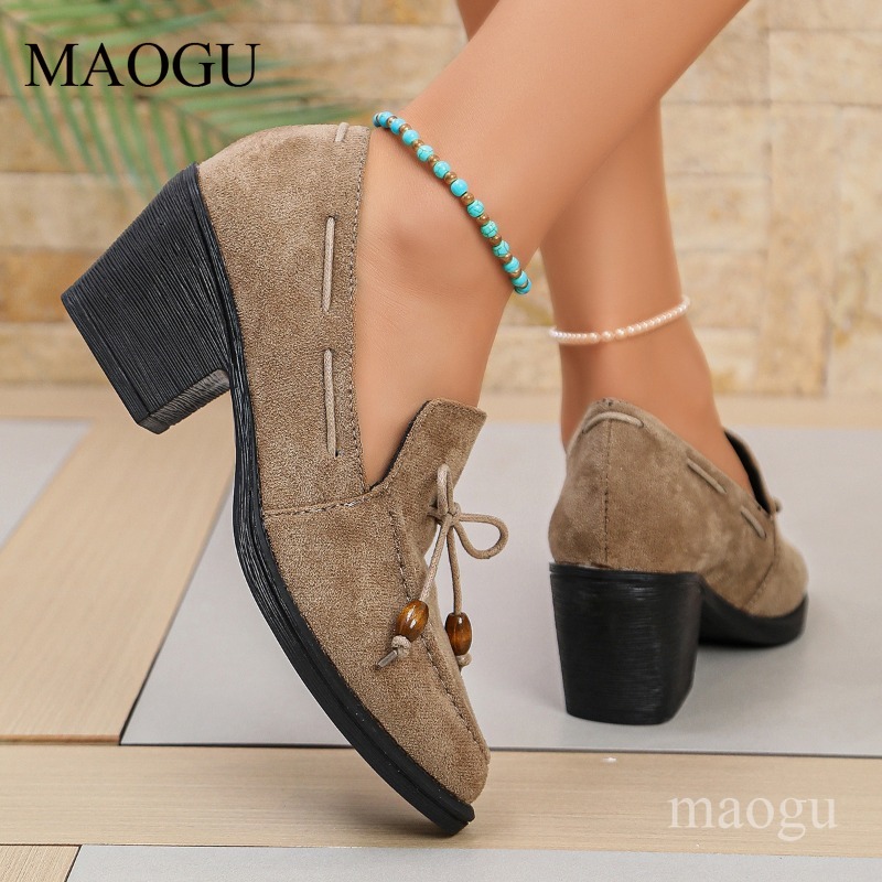 7CM Heeled Women's Spring Autu - Outdoor Lighting Vintage ulasan dan harga