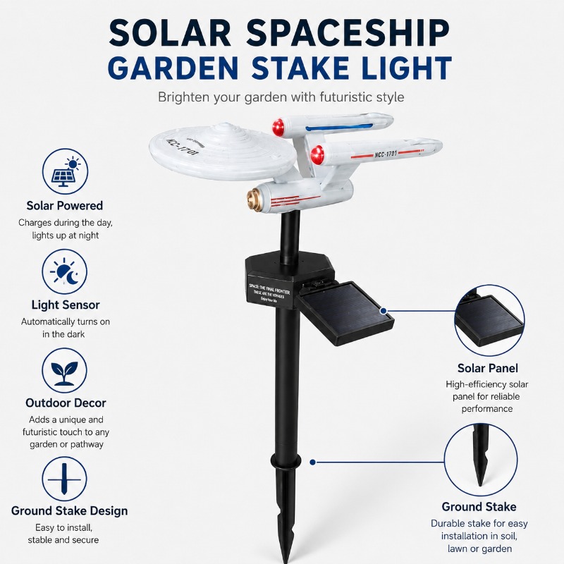 Star Trek USS Enterprise Solar - Outdoor Lighting Company ulasan dan harga