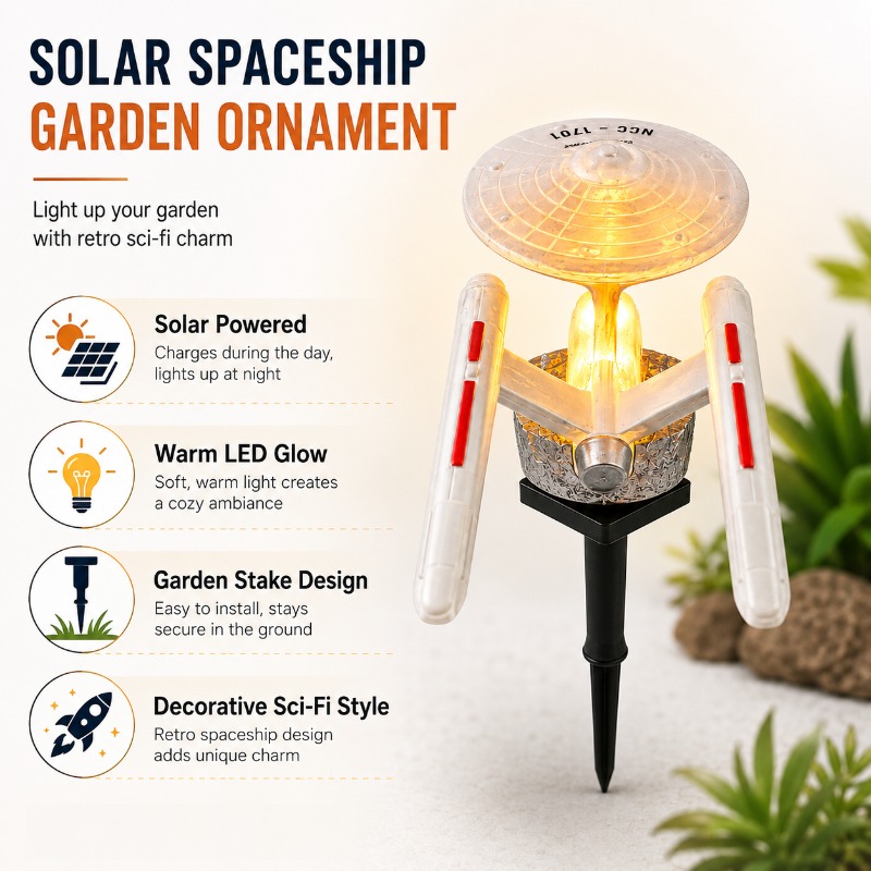 Star Trek USS Enterprise Solar - Outdoor Lighting Company ulasan dan harga