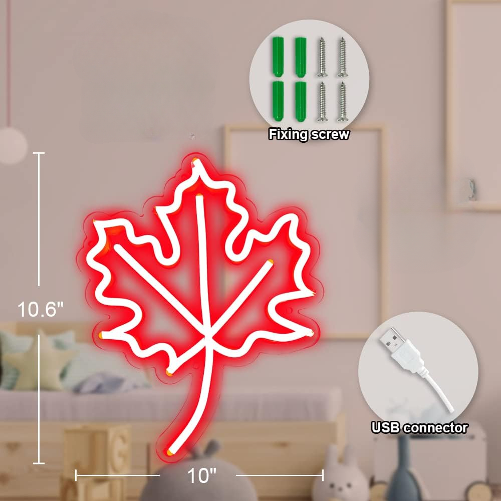 Maple Leaf Dimmable Neon Sign  - Outdoor Lighting Canada ulasan dan harga