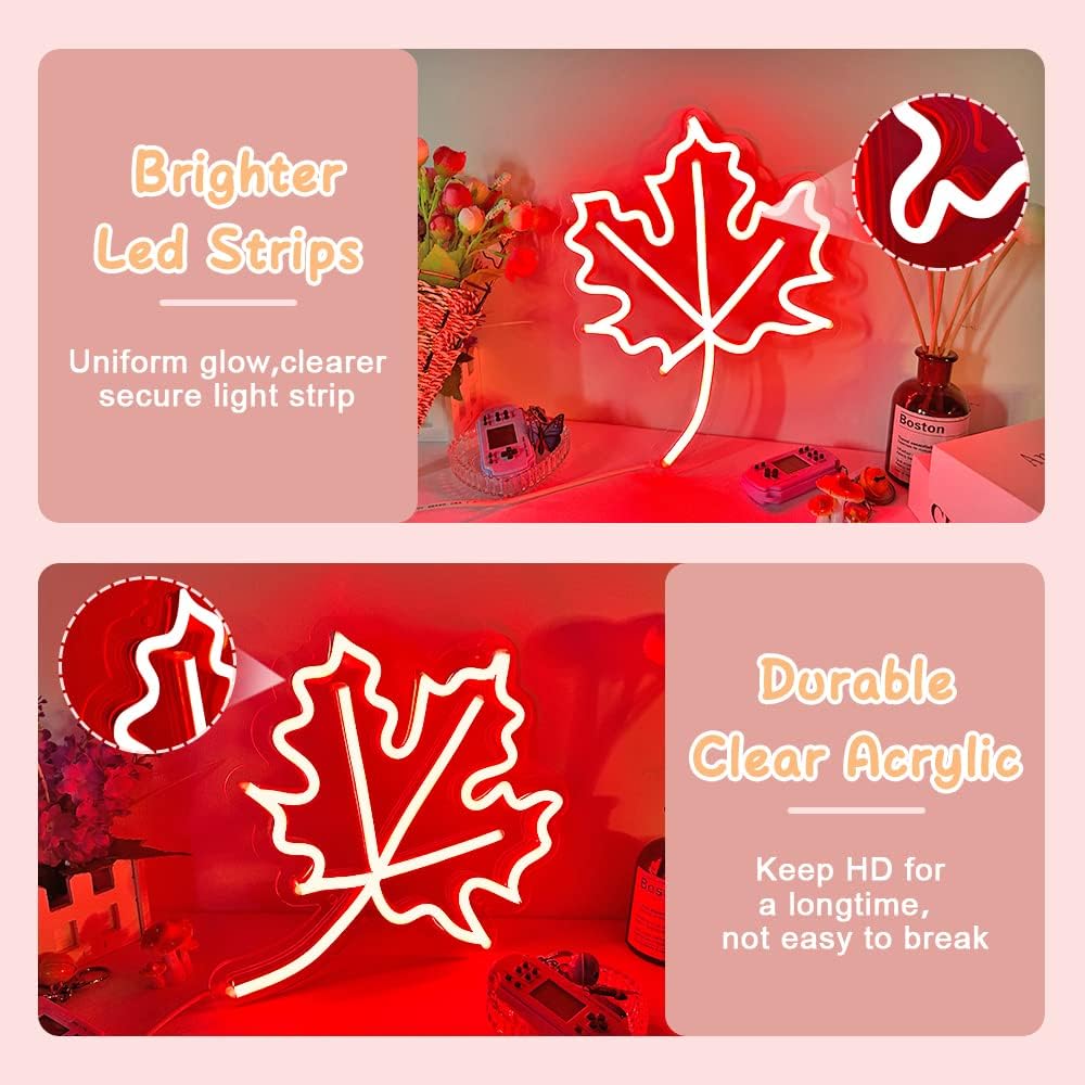 Maple Leaf Dimmable Neon Sign  - Outdoor Lighting Canada ulasan dan harga