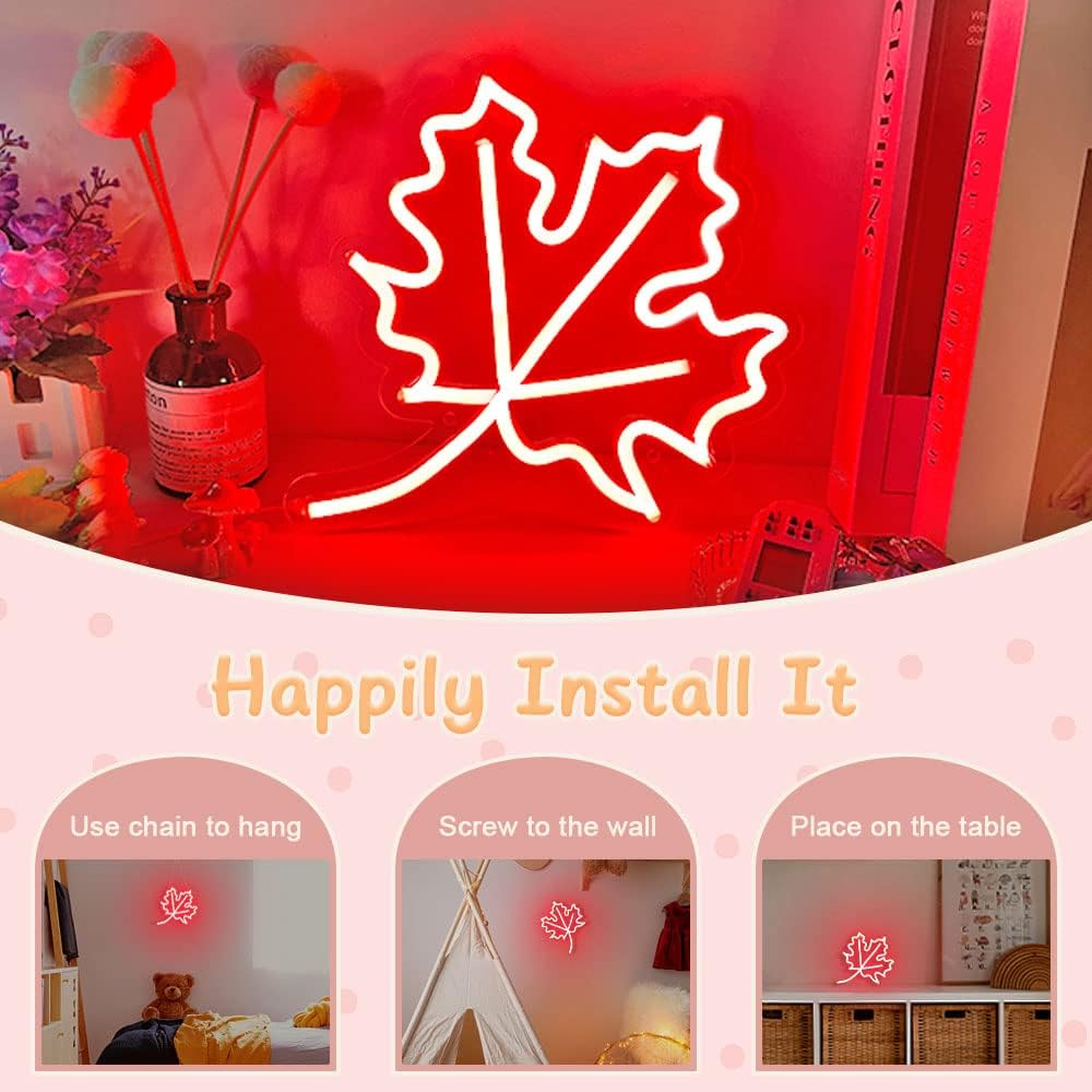 Maple Leaf Dimmable Neon Sign  - Outdoor Lighting Canada ulasan dan harga
