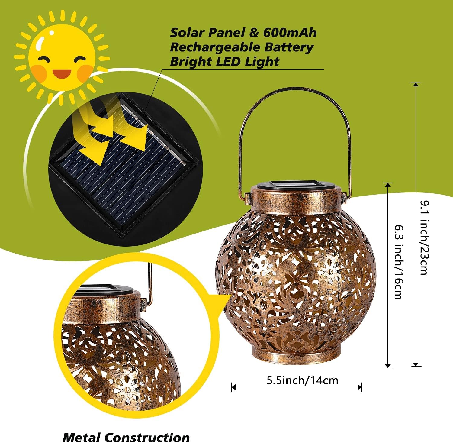 1-6PCS Moroccan Solar Lanterns - Outdoor Lighting Company ulasan dan harga