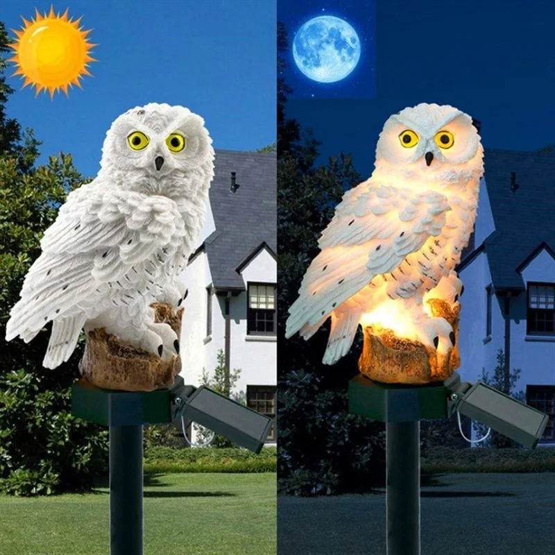 Solar Owl Statue Garden Light  - Outdoor Lighting Company ulasan dan harga