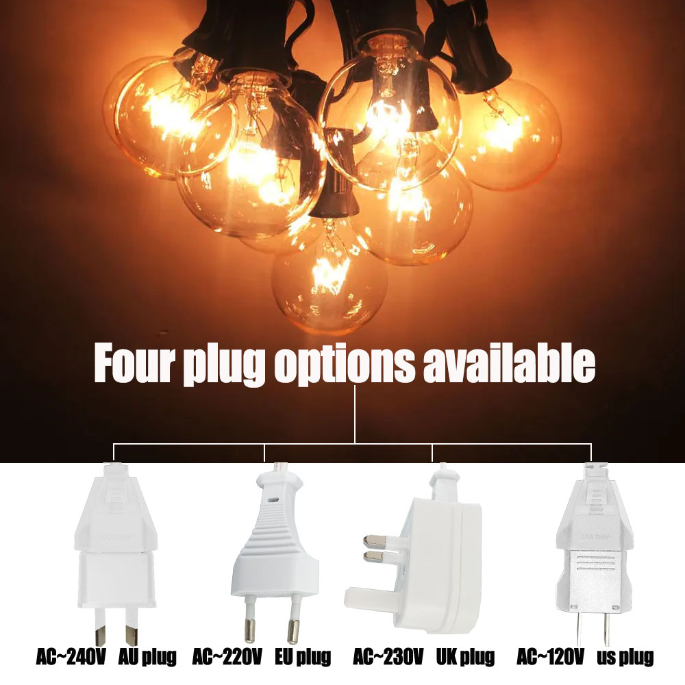 Vintage G40 Clear Bulb String  - Outdoor Lighting Vintage ulasan dan harga