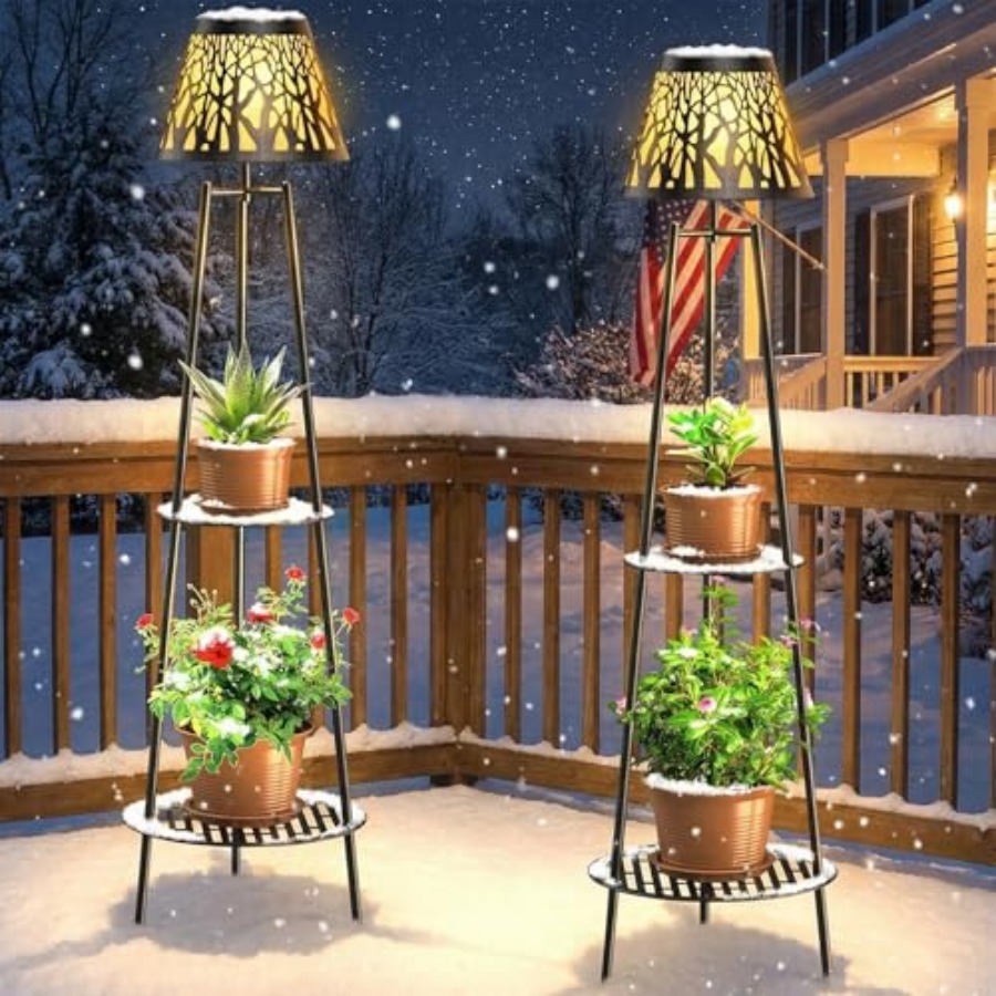 2 Pack Outdoor Solar Floor Lam - Outdoor Lighting And Decor ulasan dan harga