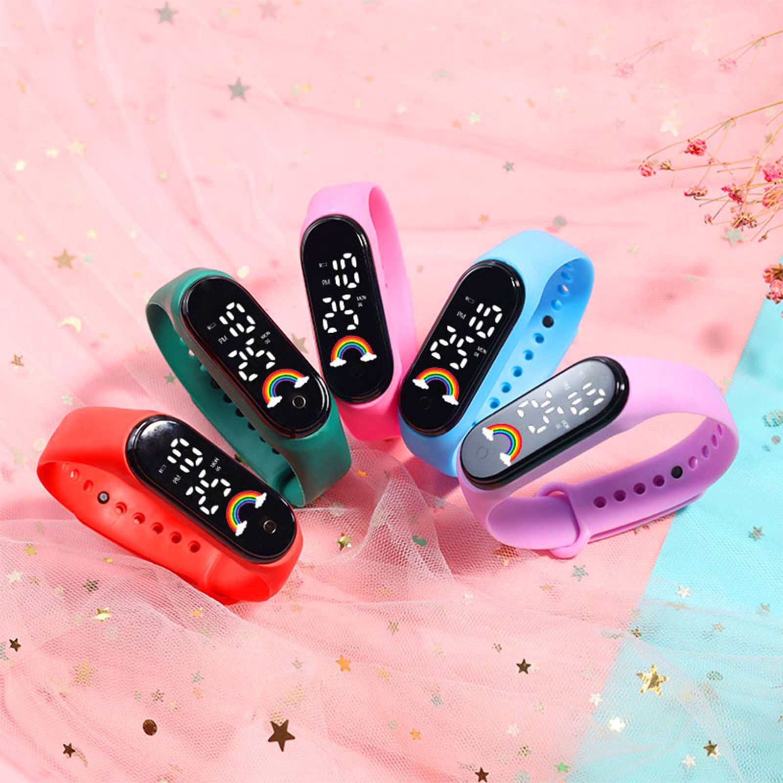 Children Multicolor Watch Led  - Outdoor Lighting Timer ulasan dan harga