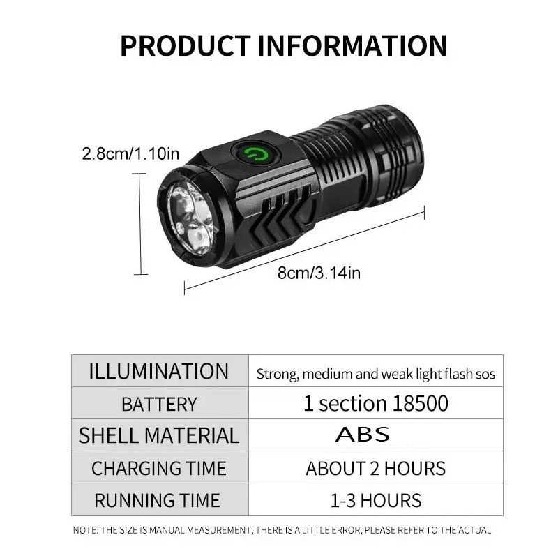 Mini 3LED Flashlight With Pen  - Outdoor Lighting Lowes ulasan dan harga