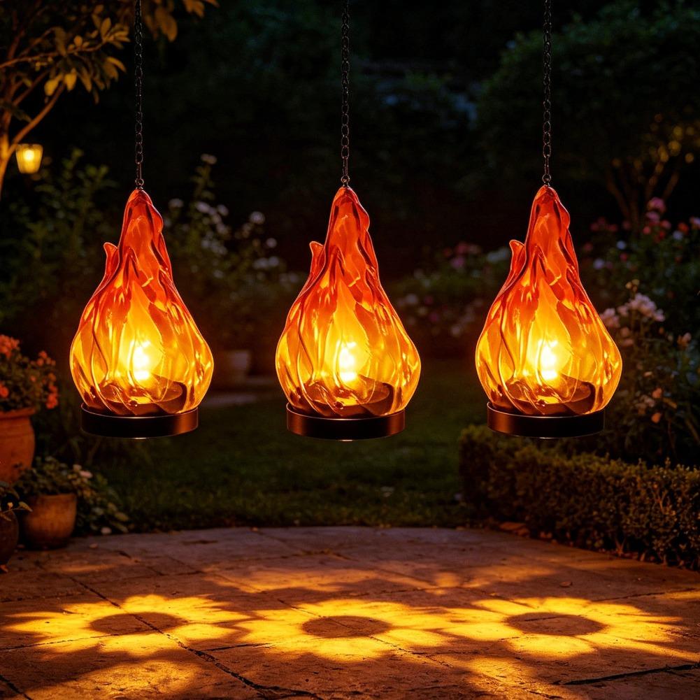Solar Flame Hanging Lantern Li - Outdoor Lighting And Decor ulasan dan harga