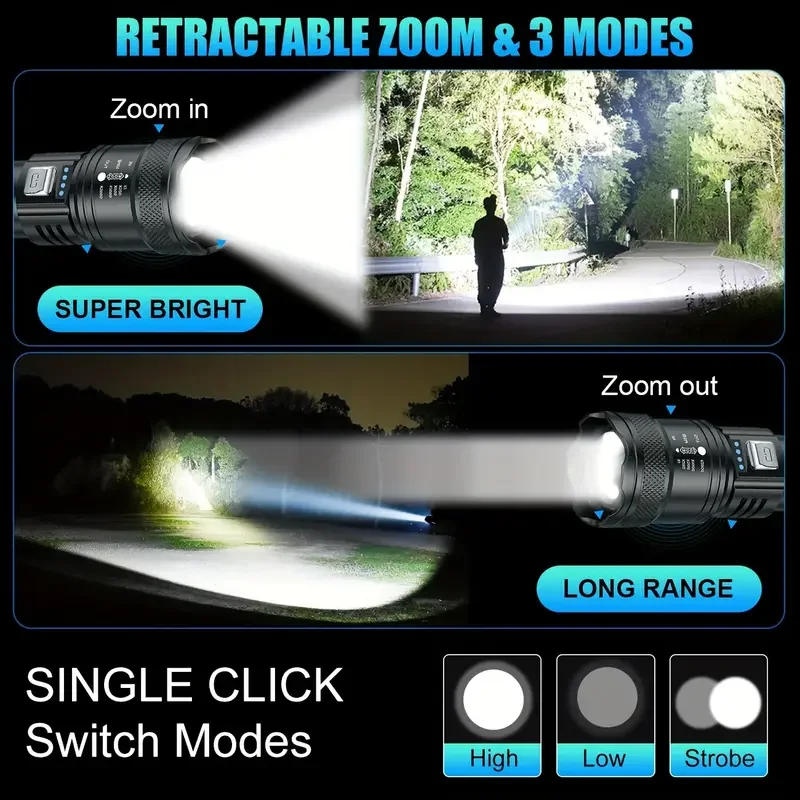 Tactical LED Flashlight 2000LM - Outdoor Lighting Lowes ulasan dan harga