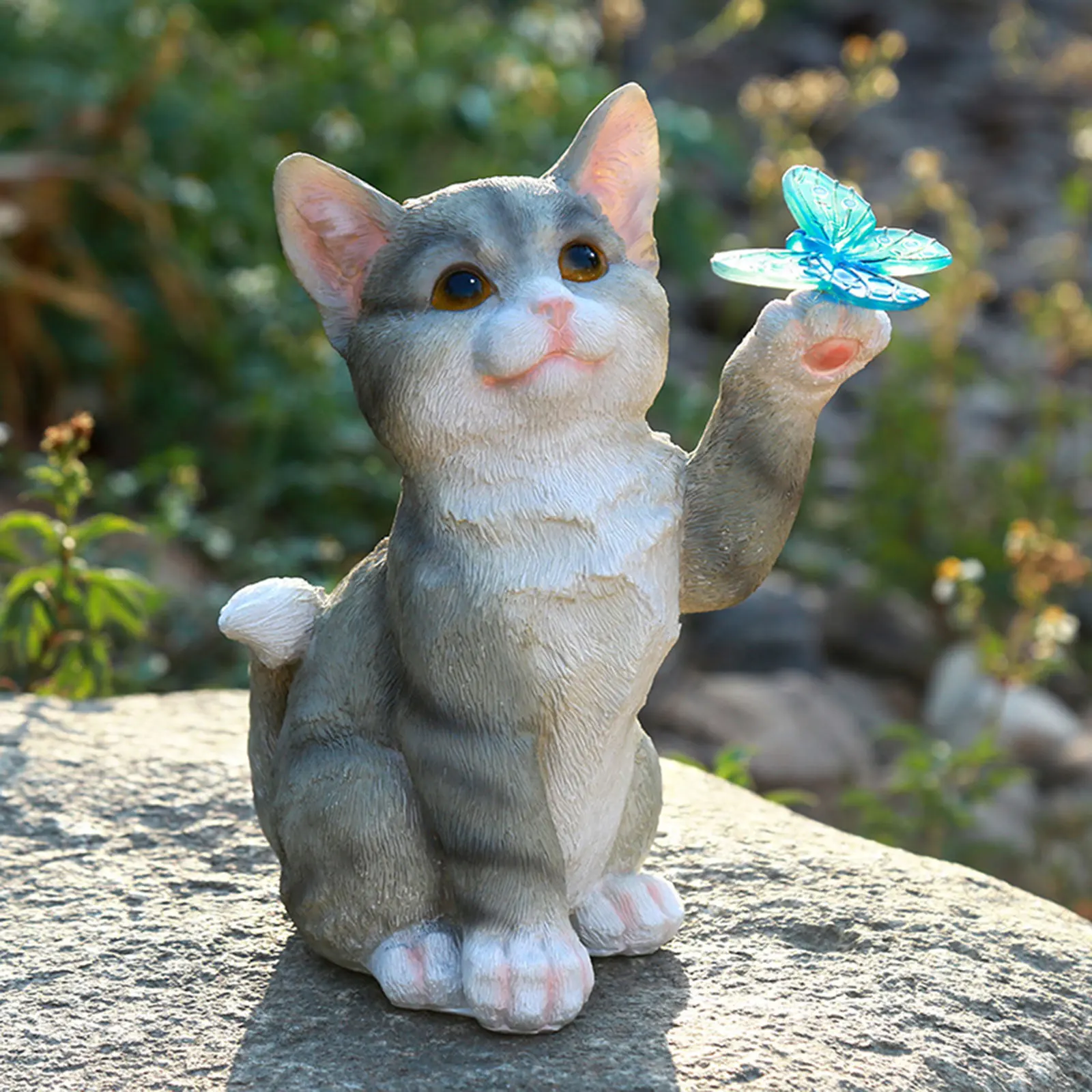 Outdoor Cat Sculpture Figurine - Outdoor Lighting Company ulasan dan harga