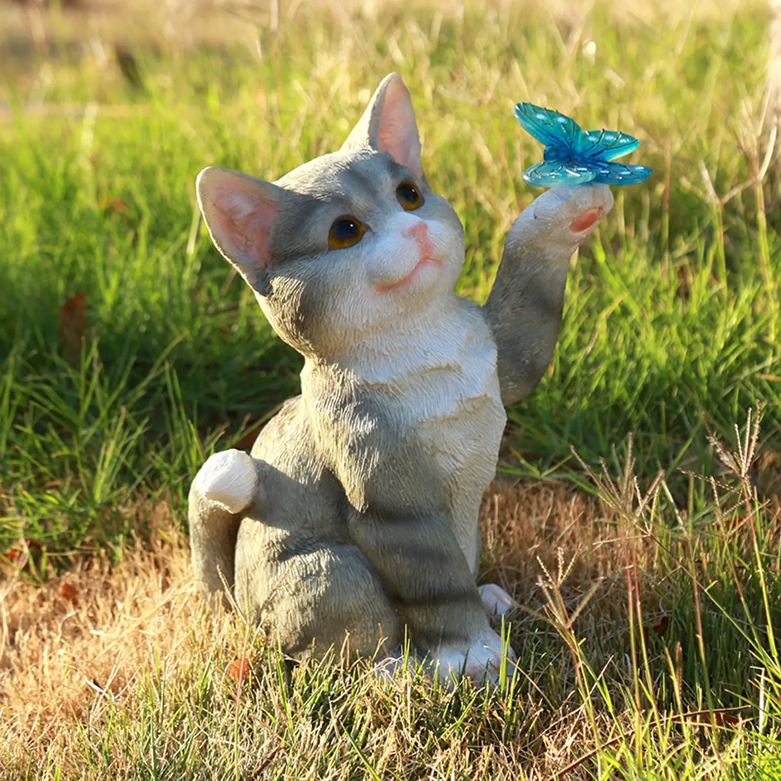 Outdoor Cat Sculpture Figurine - Outdoor Lighting Company ulasan dan harga