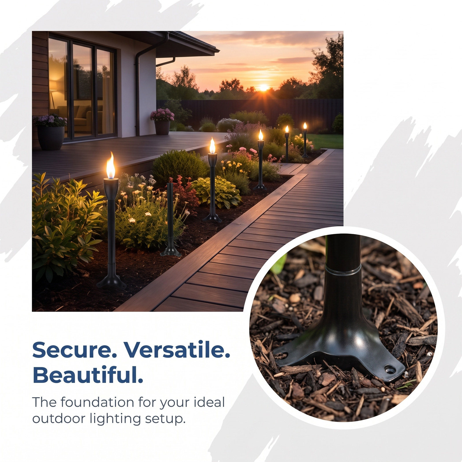 6Set Garden Torch Stake Replac - Outdoor Lighting And Decor ulasan dan harga