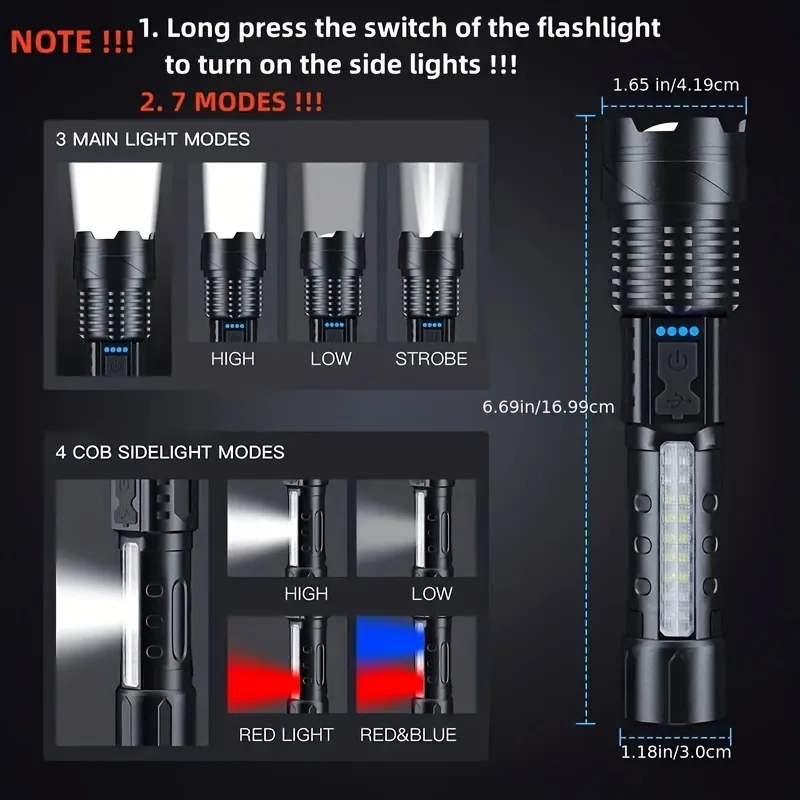 Powerful LED Flashlight Batter - Outdoor Lighting Lowes ulasan dan harga